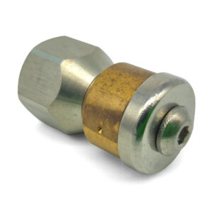 Rotating Sewer Jetting Nozzle #5.5, 3 Back, 1/8" FPT, Suttner